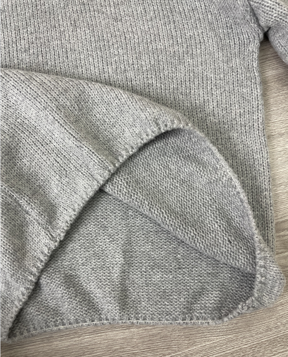 Maud - Baggy Plain Sweater with High Neckline