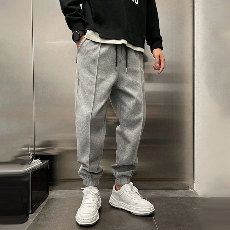 Adam - Loose Elastic Waist Casual Sports Trousers 