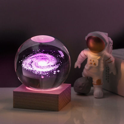 Galaxy Crystal Sphere™ | 3D Galaxy LED Night Lamp 