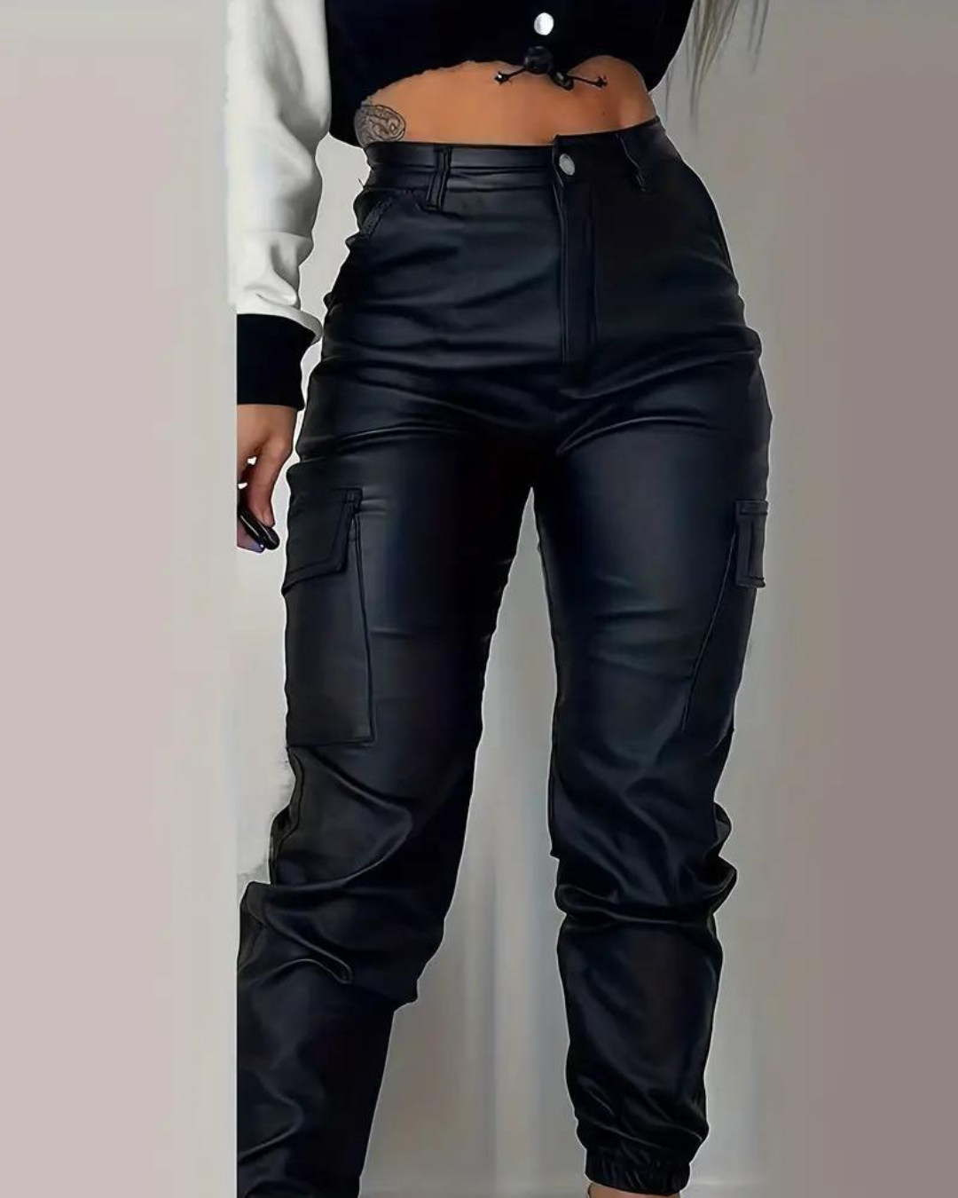 Isatrella™ - Cargo leather pants