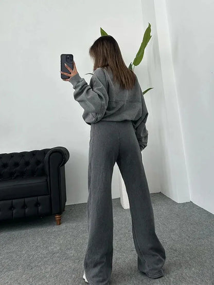 VIRAL TRACKSUIT - BOMBER & HIGH WAIST PANTS