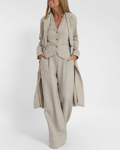 Marlena™ - Linen Vest and Trouser Set