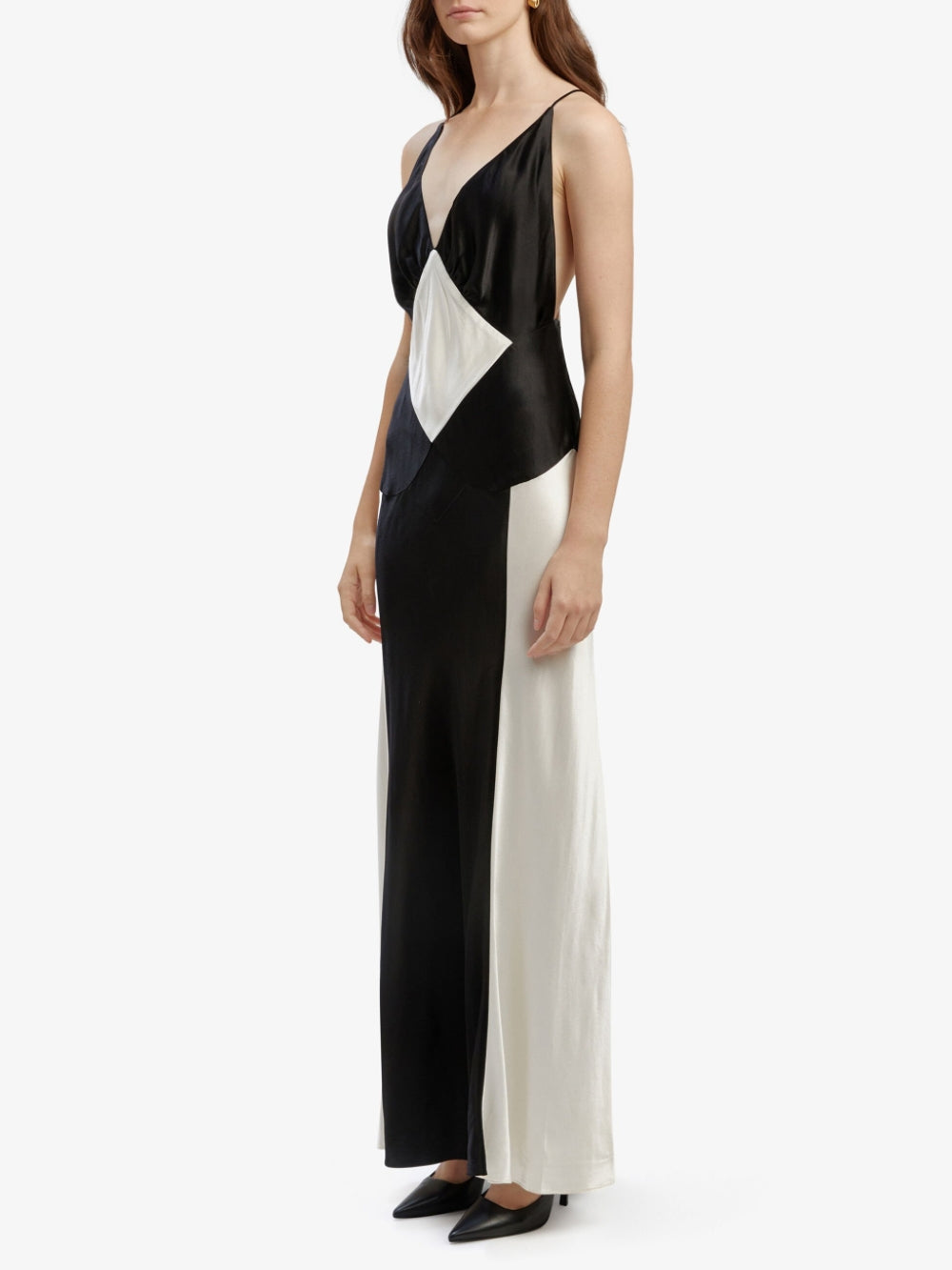 IVANA | Black White Maxi Dress