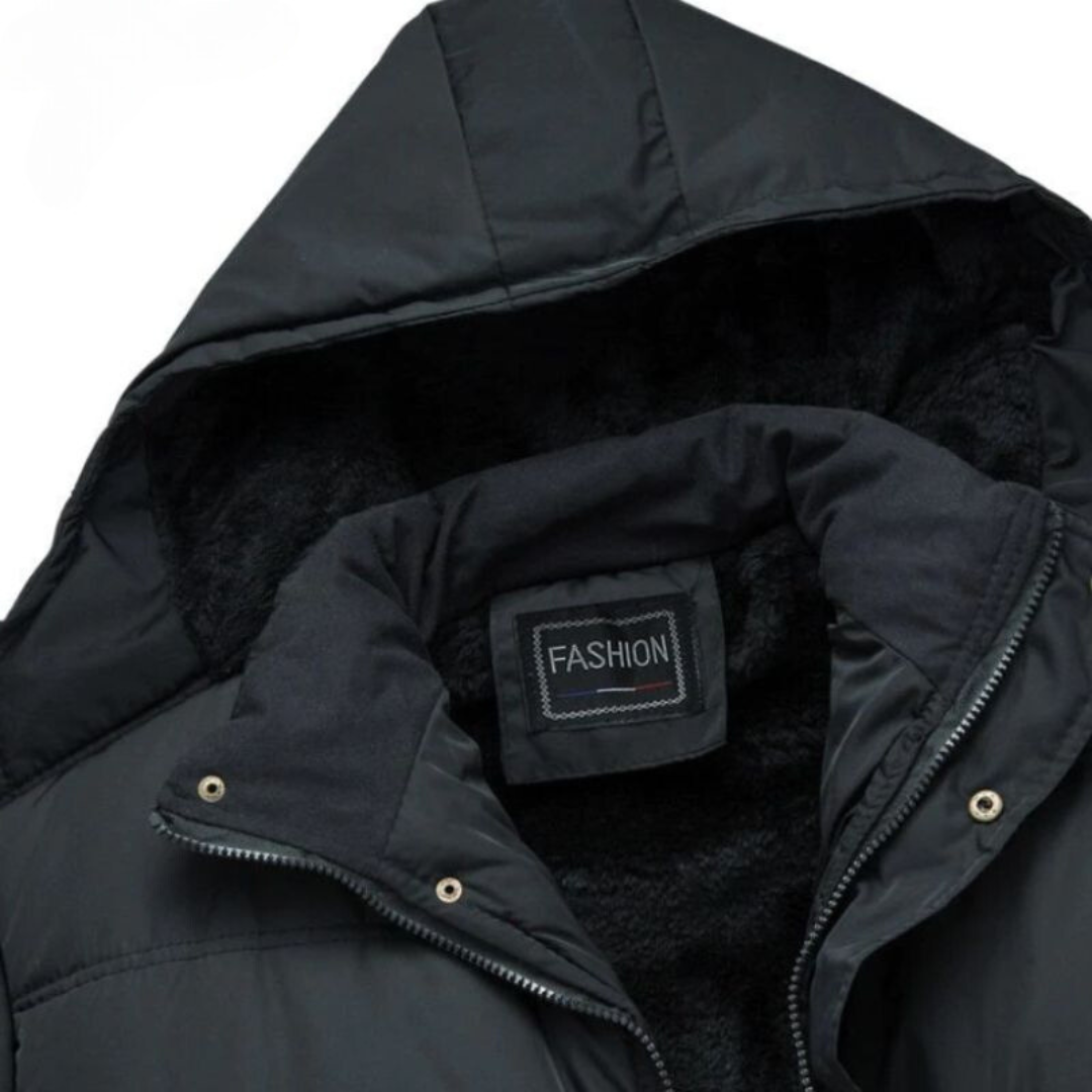 Gattuson™ - Black Quilted Winter Jacket 