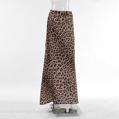 Leopandra™ - Stylish Leopard Print Maxi Skirt