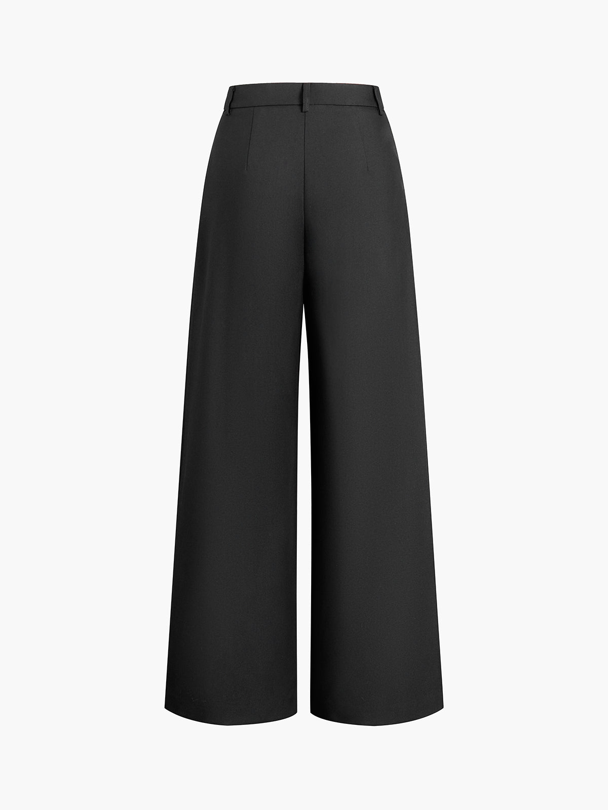 BEAUVOGUE - Plain wide leg trousers without belt