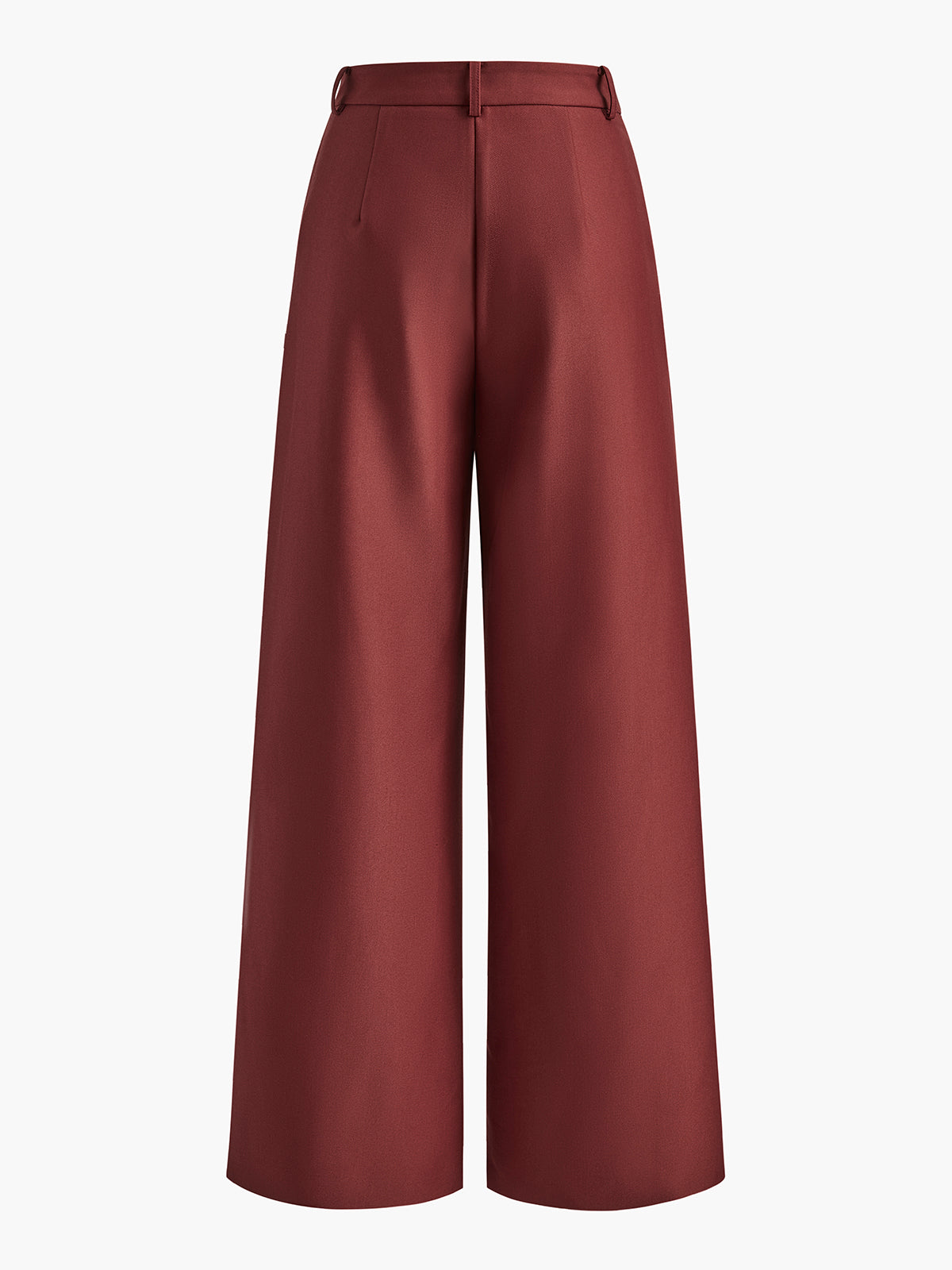 BEAUVOGUE - Plain wide leg trousers without belt