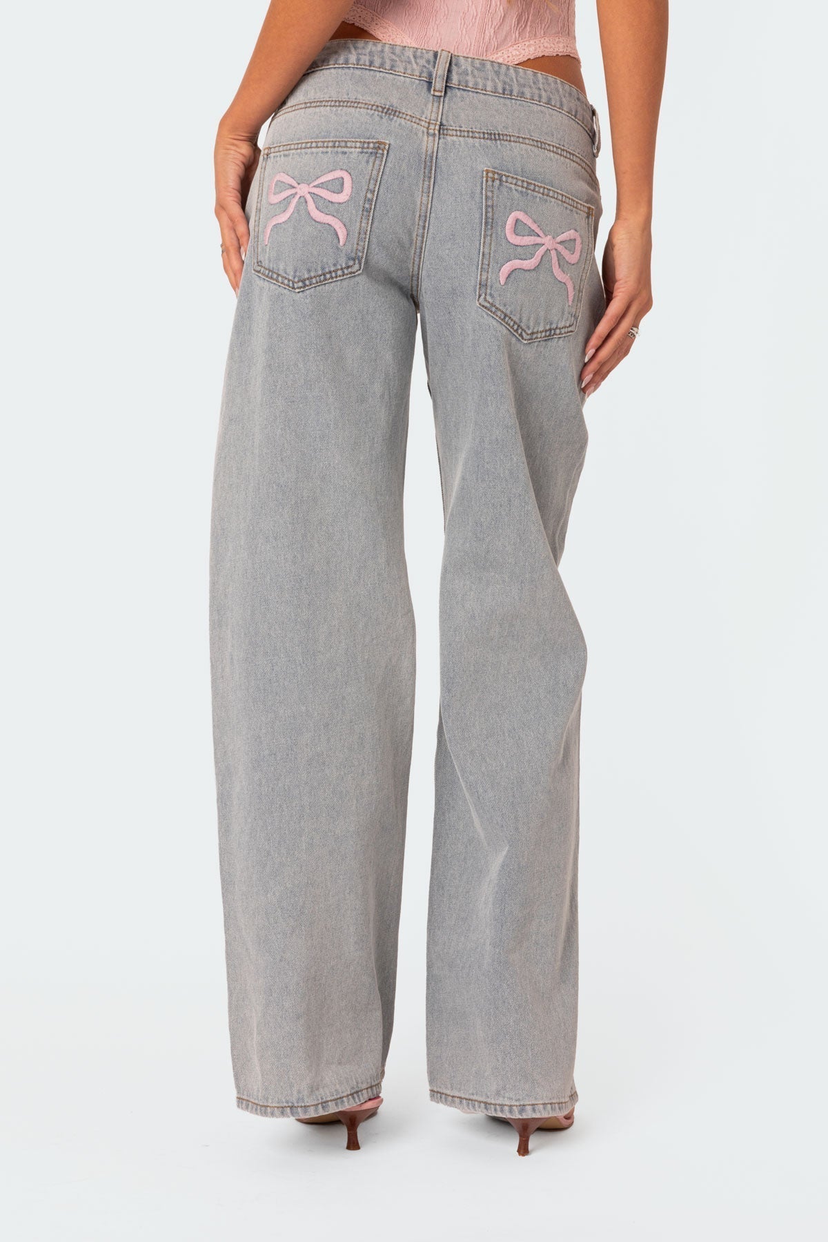 Lilly™ - Bow Pocket Relaxed Jeans