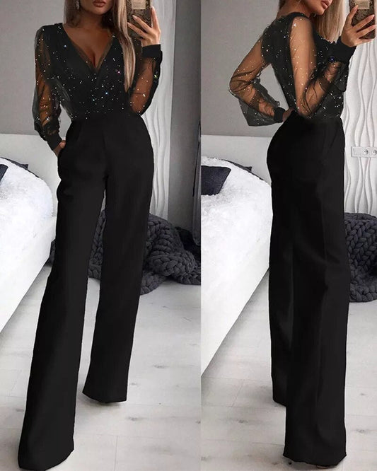 LINA - Casual effen kleur normale jumpsuits