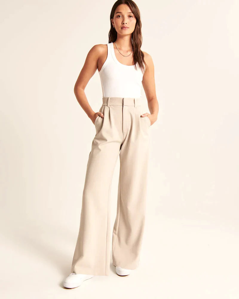 FlareFit™ | Fitted trousers with wide legs | 1+1 FREE