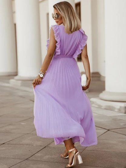 Viola™ - Chiffon Dress Pleated and Elegant