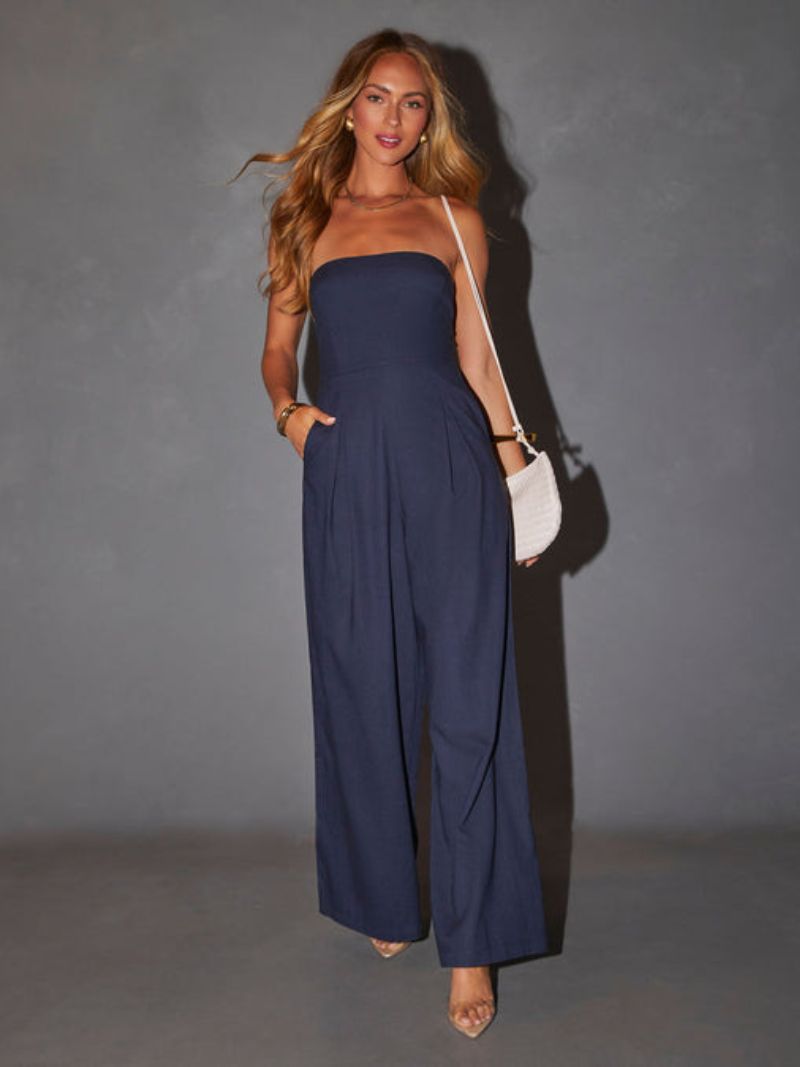 Samantha - Jumpsuit Tube Marineblau 