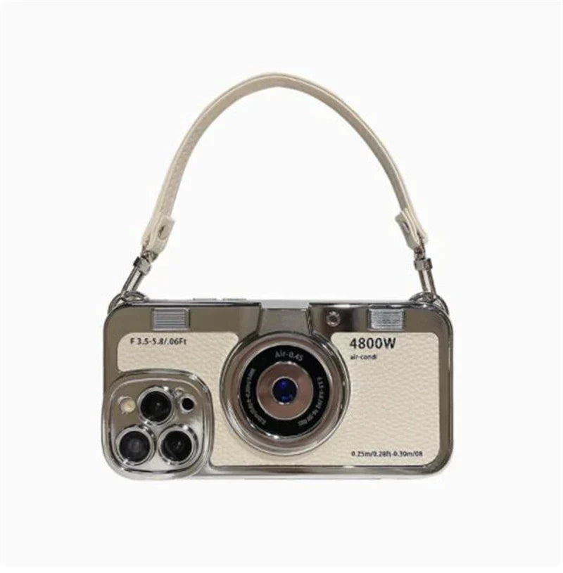 RetroLens™ - iPhone Camera Soft Case with Crossbody Strap