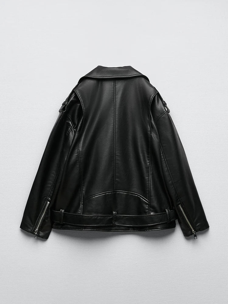 JHooze™ - Fashionable Biker Vegan Leather Jacket