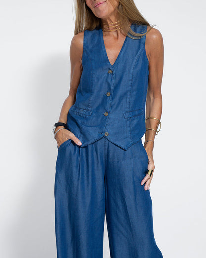 Marlena™ - Linen Vest and Trouser Set