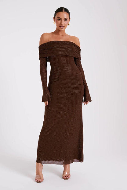 Aurora | Off Shoulder Maxi Jurk