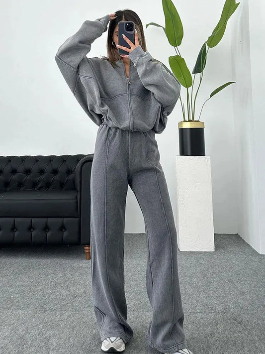 VIRAL TRACKSUIT - BOMBER & HIGH WAIST PANTS