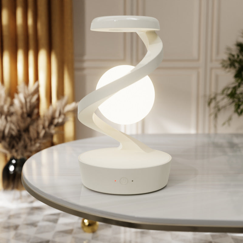 Desk Lamp, Rotating Moon with Phone Wireless Charging