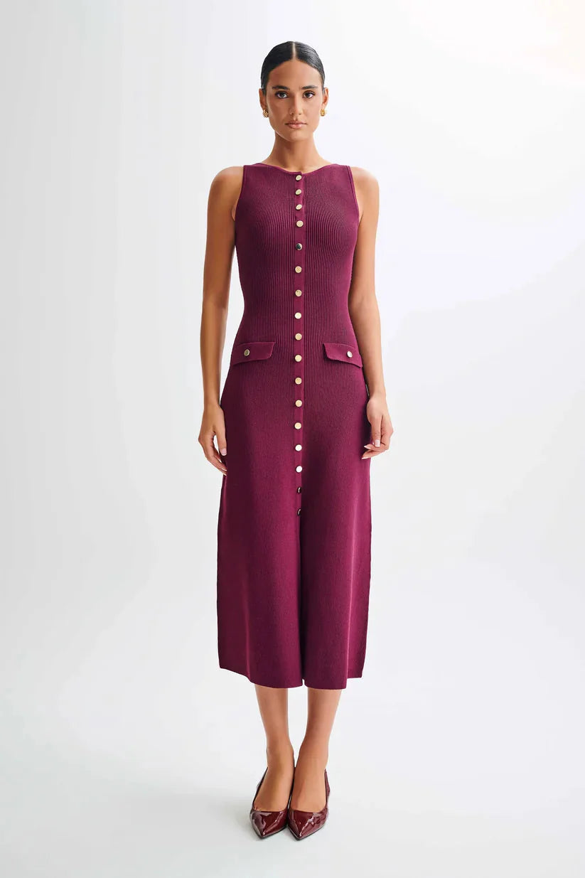 Sarai™ - Sleeveless Buttoned Maxi Dress