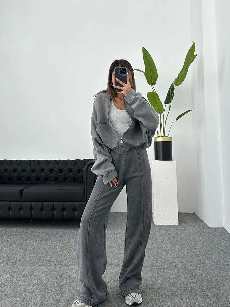 VIRAL TRACKSUIT - BOMBER & HIGH WAIST PANTS