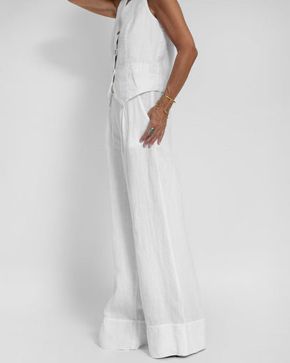 Marlena™ - Linen Vest and Trouser Set