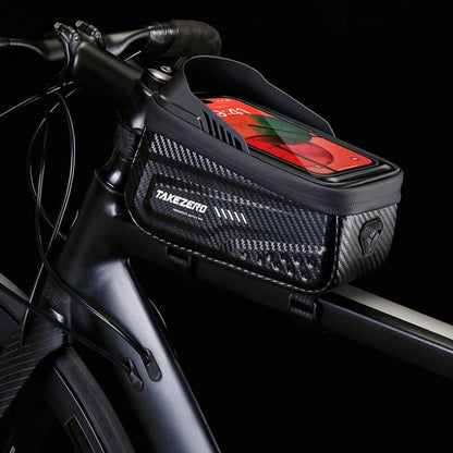 Waterproof Bicycle Handlebar Bag With Built-in Phone Holder