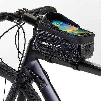 Waterproof Bicycle Handlebar Bag With Built-in Phone Holder