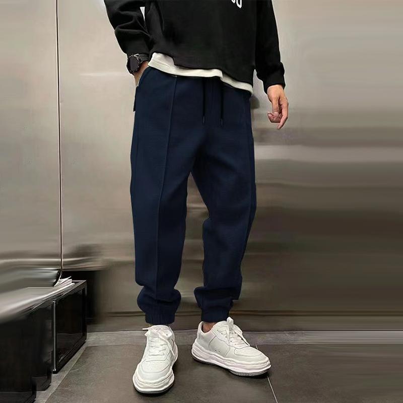 Adam - Loose Elastic Waist Casual Sports Trousers 