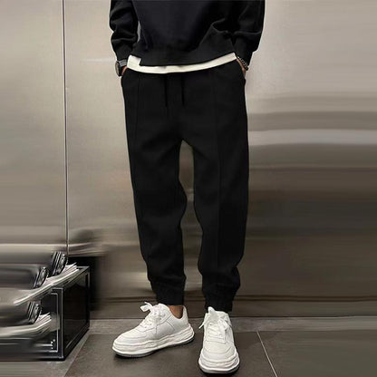 Adam - Loose Elastic Waist Casual Sports Trousers 