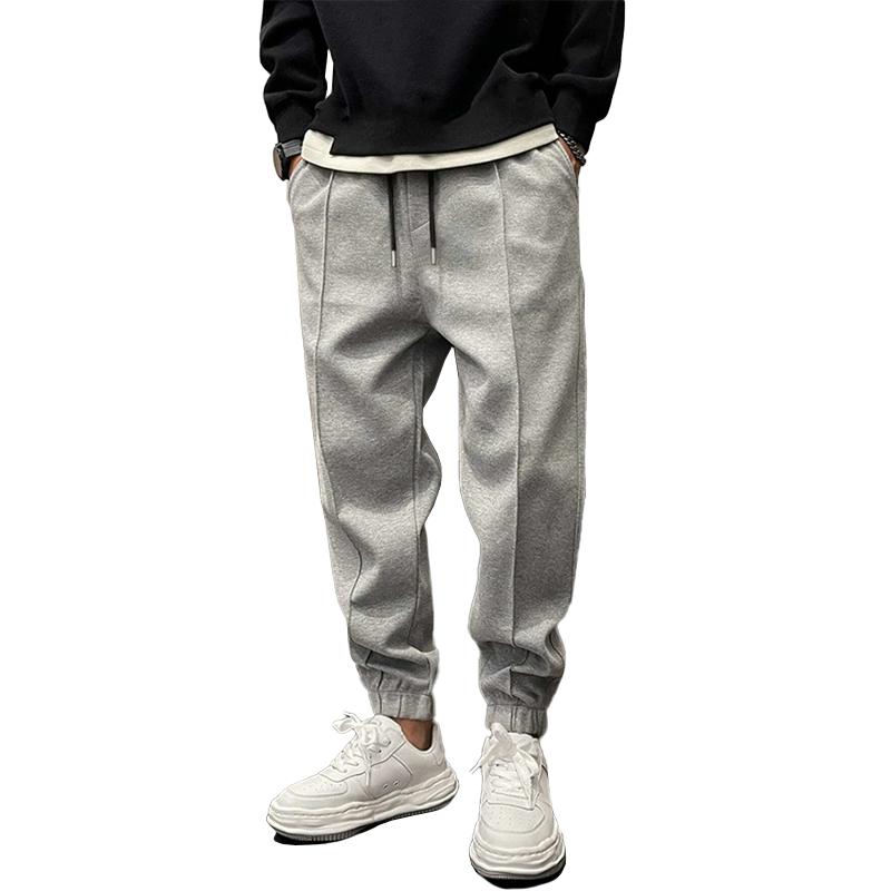 Adam - Loose Elastic Waist Casual Sports Trousers 